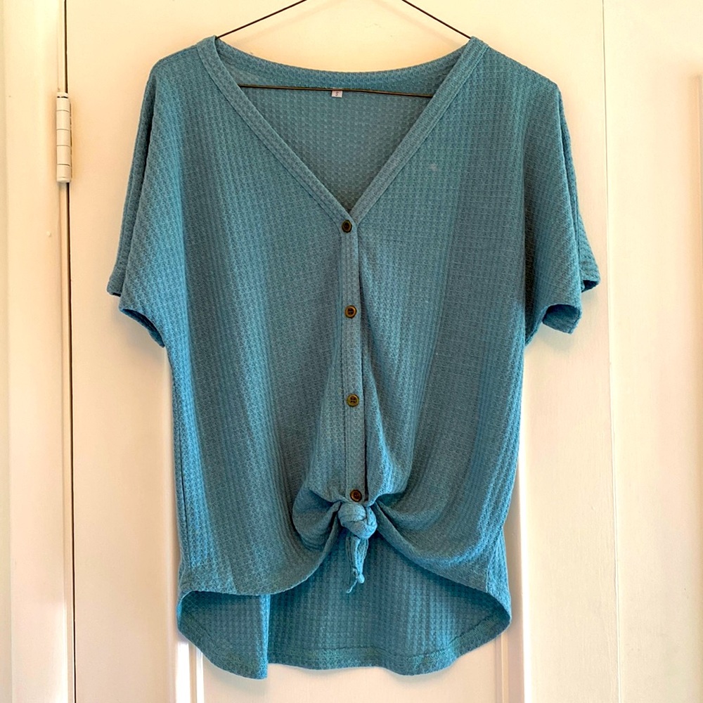 Waffle knit small top.